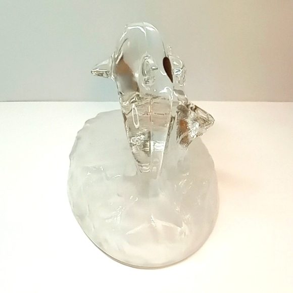 Vintage Cristal d' Arques crystal dolphin clock. No flaws - Picture 7 of 10